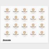 Bakery Thank You Sticker Brown Donut Illustration  (Feuille)