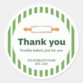 Bakery Thank You Sticker - Custom Baking Design