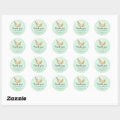 Bakery Thank You Sticker Custom Mint Green Design (Feuille)
