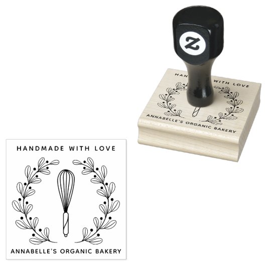 Bakery Whisk Wreath Rubberstempel (Gestempeld)