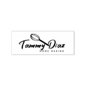 Bakery Zweepje Cupcake Script Logo Rubberstempel (Gestempeld)