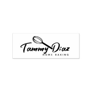 Bakery Zweepje Cupcake Script  Logo Rubberstempel