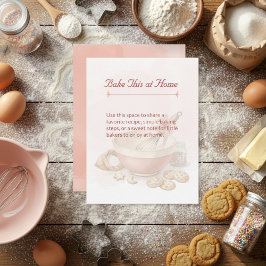 Bakfeest Verjaardag Kom & Gardeer Receptkaart Notitiekaartje