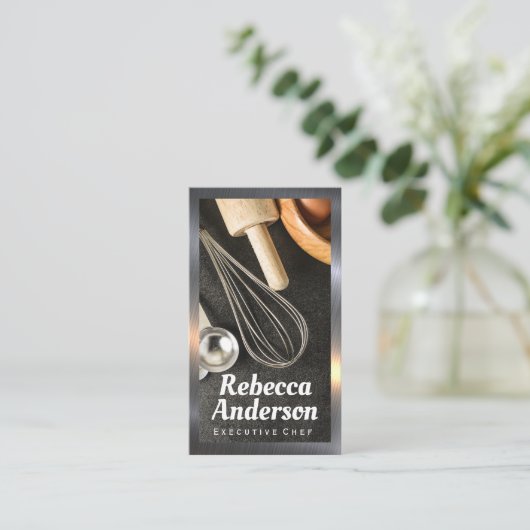 Bakgereedschap | Chef Visitekaartje (Staand voorkant)