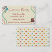 Baking and Bakery Boutique, Polka Dot Visitekaartje (Voorkant / Achterkant)