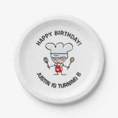 Baking Anniversaire assiettes de fête avec dessin  (Devant)