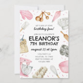 Baking Anniversaire Invitation Cupcake Invitation (Devant)