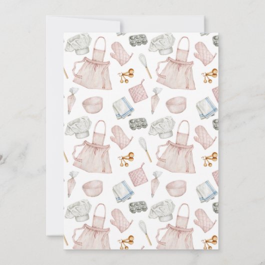 Baking Anniversaire Thème Invitation Filles Annive (Dos)