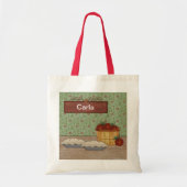 Baking Apple Pie Aangepaste naam Bag Tote Bag (Voorkant)