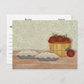 Baking Apple Pie Recipcard Briefkaart (Voorkant / Achterkant)