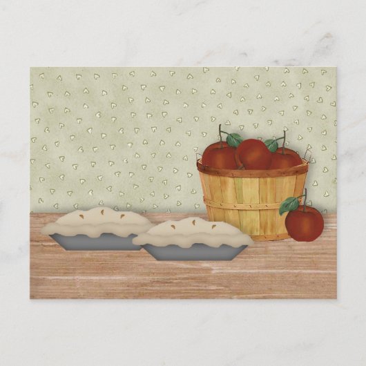 Baking Apple Pie Recipcard Briefkaart (Voorkant)