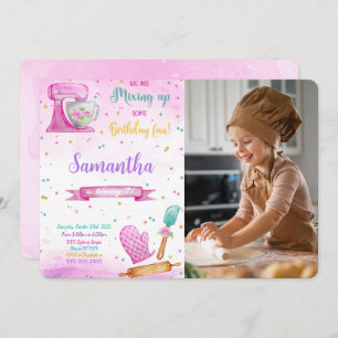 Baking Baking Anniversaire Photo Invitation