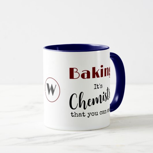Baking C'est de la chimie Monogramme Mug (Devant droit)