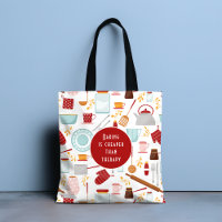 Baking Cheaper dan Therapy Funny Kitchen Red