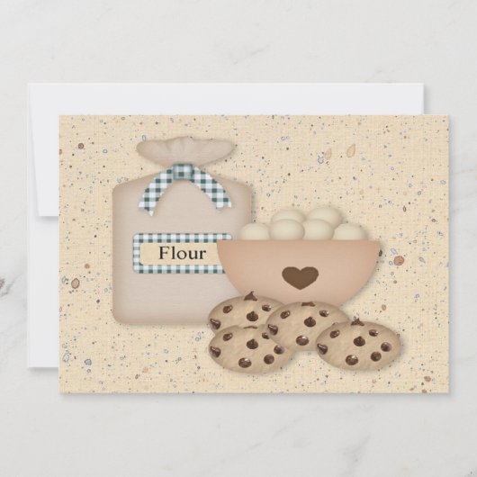 Baking Chocolate Chip Cookie Swap Invitation Kaart (Voorkant)