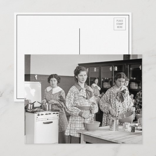 Baking Class, 1935 Briefkaart (Voorkant / Achterkant)