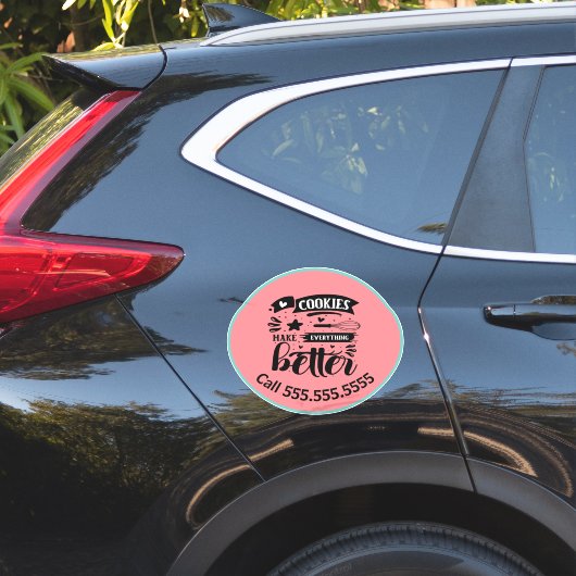 Baking Cookies zakelijke kaart Sticker (Auto Zijkant)