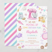 Baking Cooking Birthday Party Invitation (Devant / Derrière)