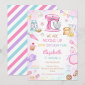 Baking Cooking Birthday Party Invitation (Devant / Derrière)