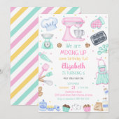Baking Cooking Party Birthday Invitation (Devant / Derrière)