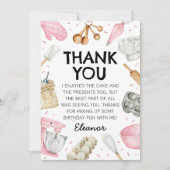 Baking Cupcake Decorating Verjaardag Bedankkaart (Voorkant)