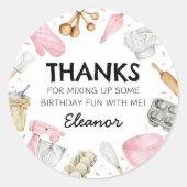 Baking Cupcake Décoration Girl Stickers Anniversai (Devant)