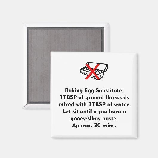 Baking Egg Substitute Magneet (Voorkant / Achterkant)