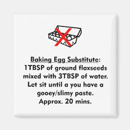 Baking Egg Substitute Magneet