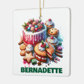 Baking enthousiaste gepersonaliseerde kerst keramisch ornament (Links)