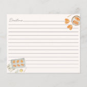 Baking Food illustratie Familie Recept Kaart (Achterkant)