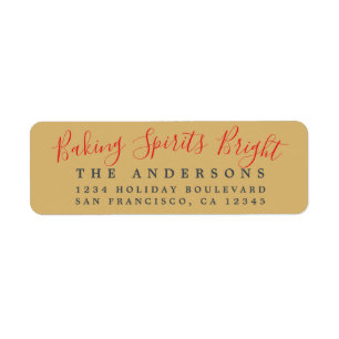 Baking geeft een helder feestlabel etiket