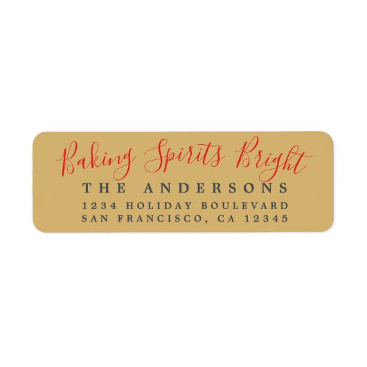 Baking geeft een helder feestlabel etiket (Voorkant)