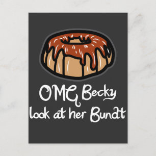 Baking Gift for Baker OMG Becky Kijk naar haar bun Briefkaart