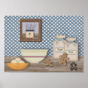 Baking Gingerbrood Mannen Poster