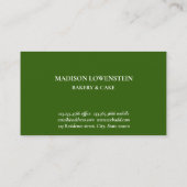 Baking Green Whisk Caterer Pastry Chef Modern Visitekaartje (Achterkant)