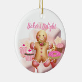 Baking Holiday Treats Gingerbread Man Keramisch Ornament (Rechts)