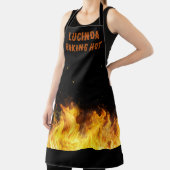 Baking Hot Chef Flames Personalize Schort (Insitu)