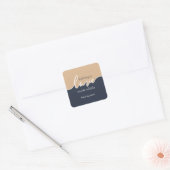Baking is het liefdesscript dat eetbaar is vierkante sticker (Envelop)
