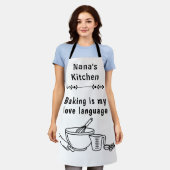 Baking Is My Love Language Culinary Design Schort (Gedragen)