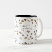 Baking Is My Therapy, Illustration Mug (Devant droit)
