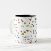 Baking Is My Therapy, Illustration Mug (Devant gauche)
