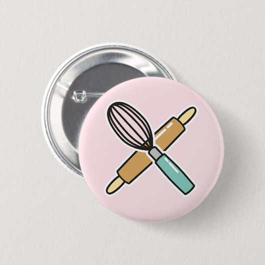 Baking Lover Badge Ronde Button 5,7 Cm (Voorkant /achterkant)