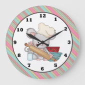Baking Mouse dessin animé cuisine horloge murale (Recto)