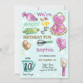 Baking party birthday Invitation (Devant)