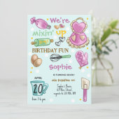 Baking party birthday Invitation (Debout devant)