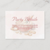 Baking Party Birthday Party Details Pink  Informatiekaartje (Voorkant)