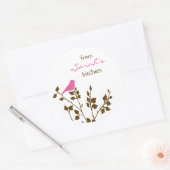 Baking Pink en Brown Bird Kitchen Stickers (Envelop)