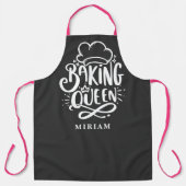 Baking Queen Custom Name Typograghy Baker Gift  Schort (Voorkant)