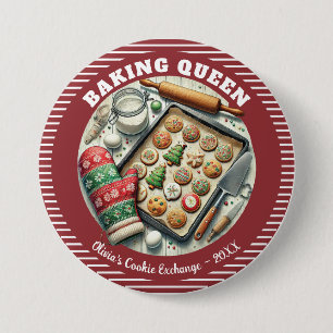 Baking Queen Holiday Cookie Prize Award Button