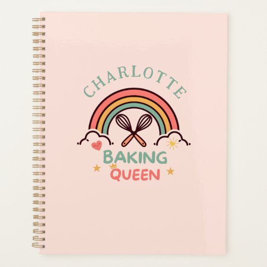Baking Queen or King- Rainbow- Custom Planner (Voorkant)